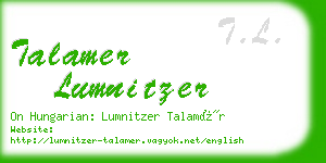 talamer lumnitzer business card
